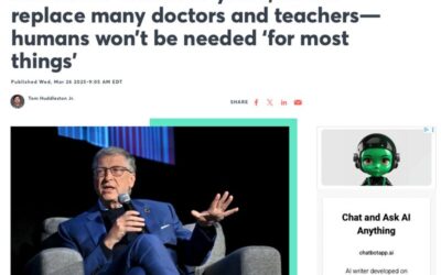 Bill Gates: Within 10 years, AI will replace many doctors and teachers